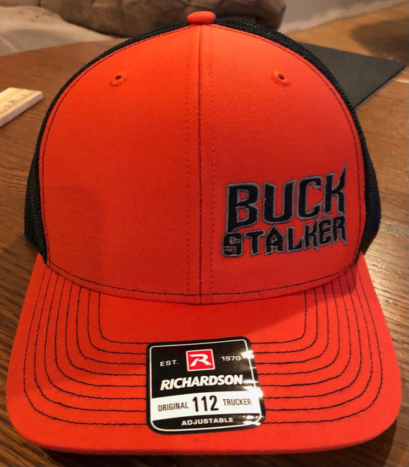 Buck Stalker Richardson Hat Black and Orange for sale at buck stalker attractants.